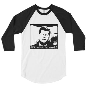 JFK Shot Himself Baseball Tee